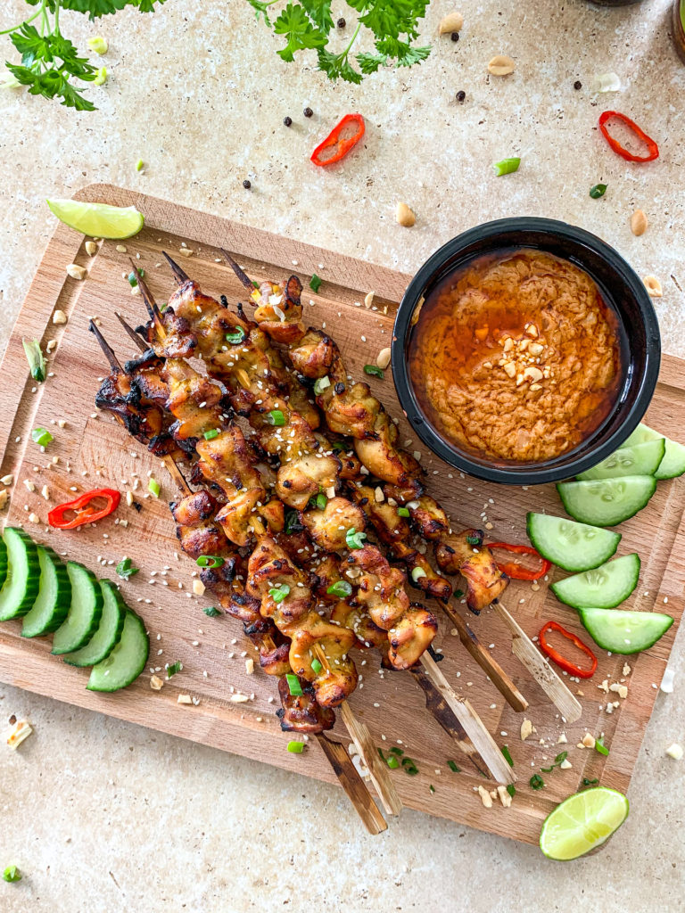 The Best Thai Satay Chicken Skewers With Homemade Satay Sauce Chilli 